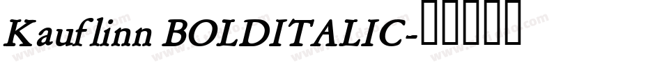 Kauflinn BOLDITALIC字体转换